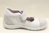 Dievčenské biele kožené sandále SuperFit