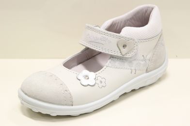 Dievčenské biele kožené sandále SuperFit