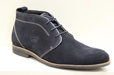 Pánske elegantné tmavo modré topánky z brúsenej kože